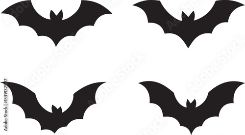 Shadow of Bat Vector Graphics | Dark Flying Silhouette, Spooky Night Creature Elements