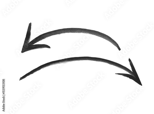 Black arrows isolated on white background