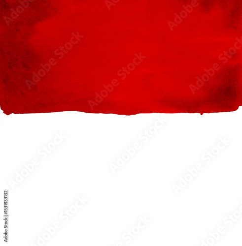 Abstract red watercolor background isolated on a white