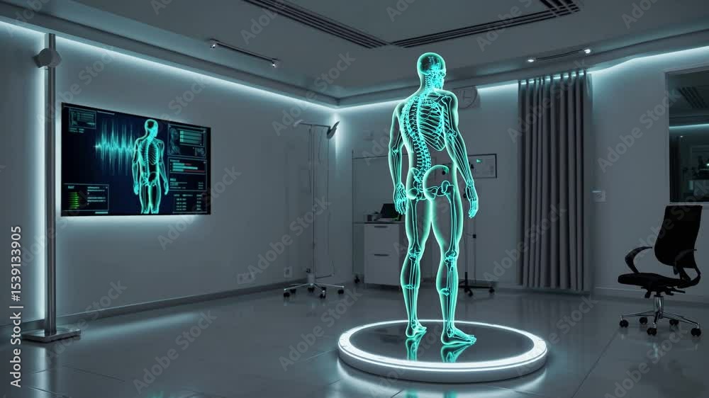 Advanced holographic display of human anatomy in a laboratory setting
