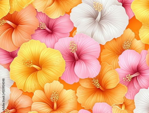 Vibrant Hibiscus Pattern