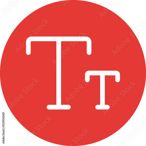 Text size single icon vector illustration