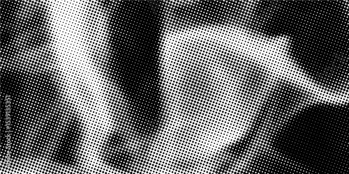 Dotted gradient halftone background. Horizontal seamless dots pattern in pop art style. Abstract modern stylish texture. Vector illustration.