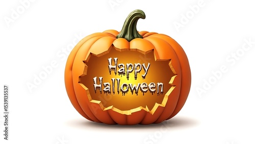 halloween pumpkin isolated on white