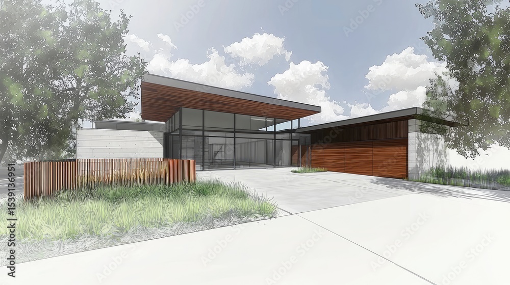 Obraz premium Modern residence with a contemporary design.