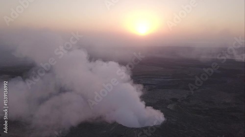 Erta Ale volcano Danakil Depression Ethiopia, eruption.