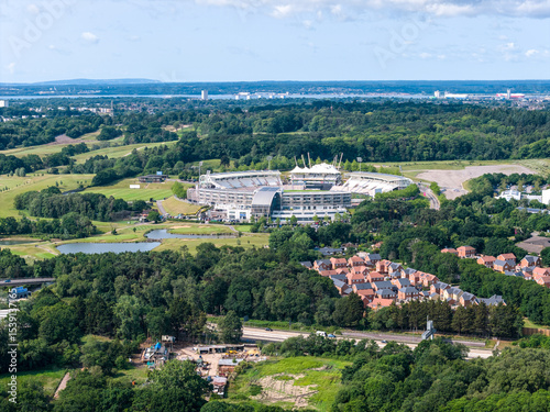 Utilita Bowl also know as The Rose Bowl.  cricket ground and hotel complex in West End, Hampshire. It is the home of Hampshire County Cricket Club.