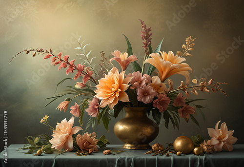 Wallpaper Mural Still Life with Flowers Torontodigital.ca