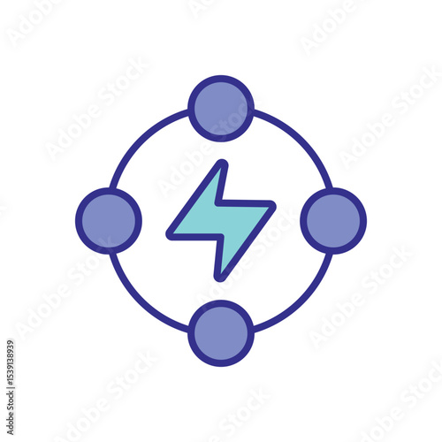 Mollecular Energy icon vector