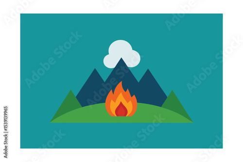 camping in the mountains