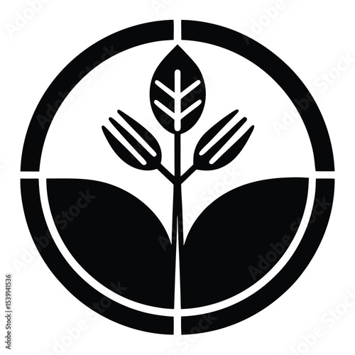 plant-based-diet-symbol icon black silhouette vector illustration on transparent background