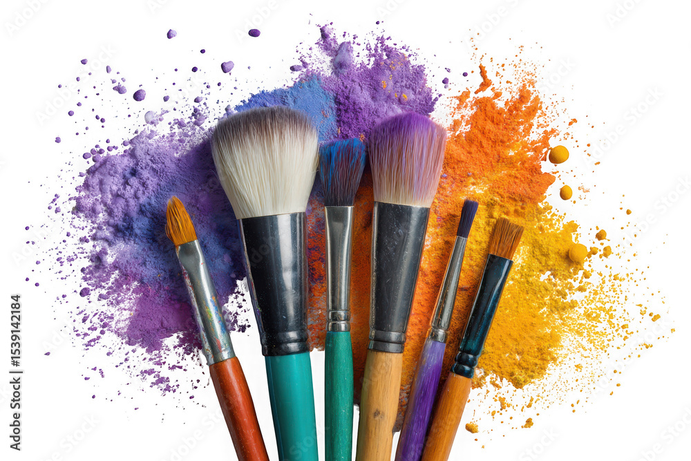 Fototapeta premium Paint brushes and paint