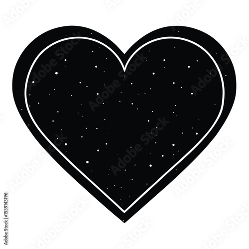 wishlist-heart icon black silhouette vector illustration on transparent background