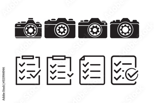 Camera Checklist Icon Set