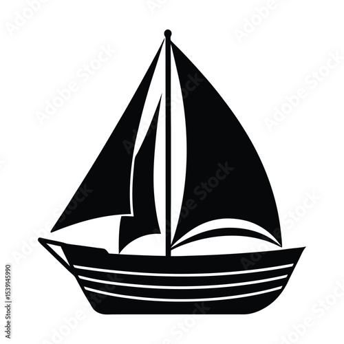 ship on white background