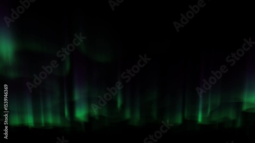 Realistic Aurora Borealis Northern Lights On Black