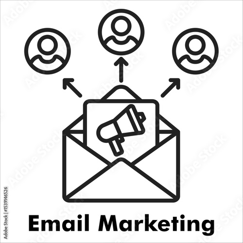 Email Marketing Outline Icon