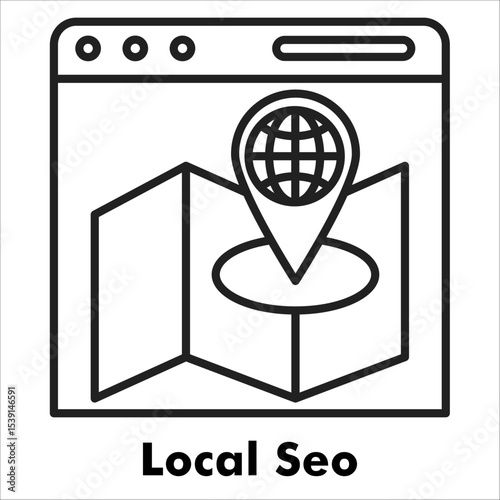Local Seo Outline Icon