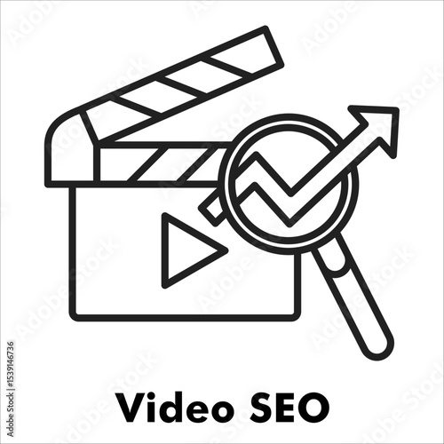 Video Seo Outline Icon