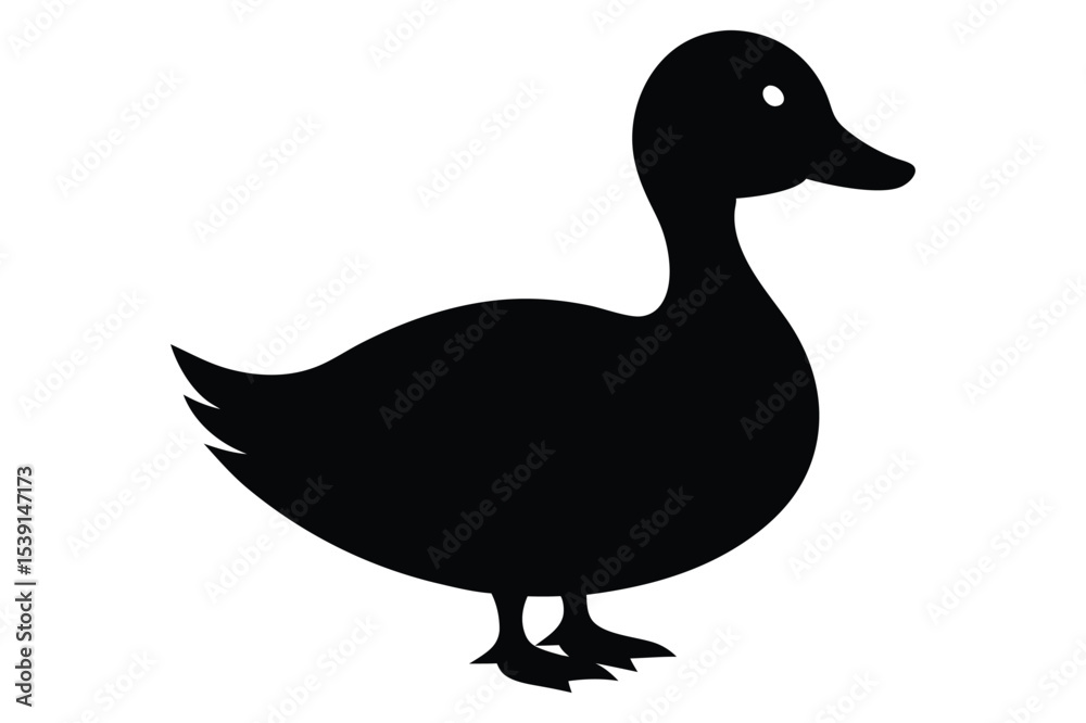 silhouette vector illustration of a duck.eps silhouette vector illustration of a duck.eps