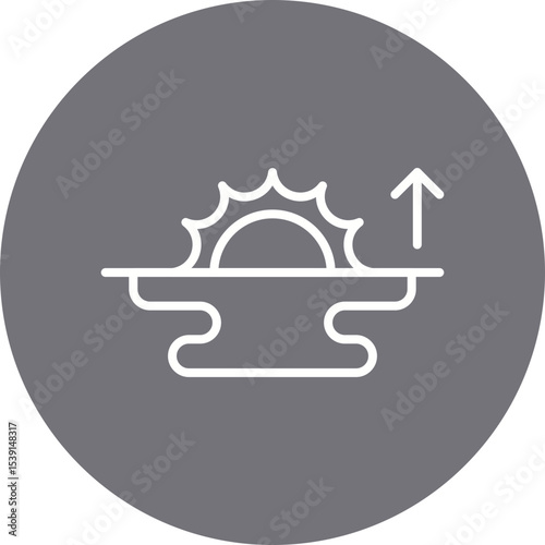 Sun single icon vector illustration