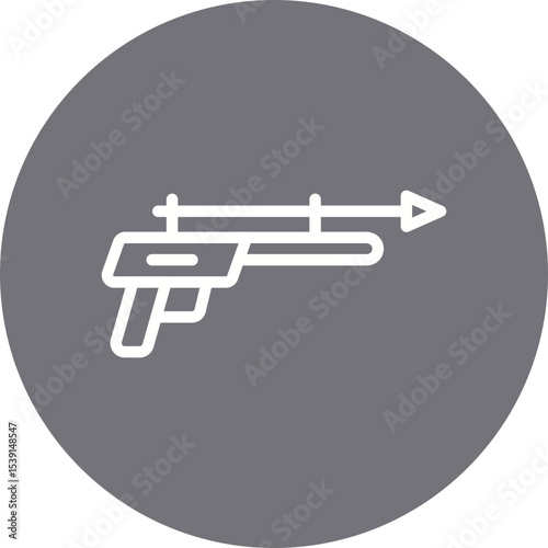 Fishing gun single icon vector illustration
