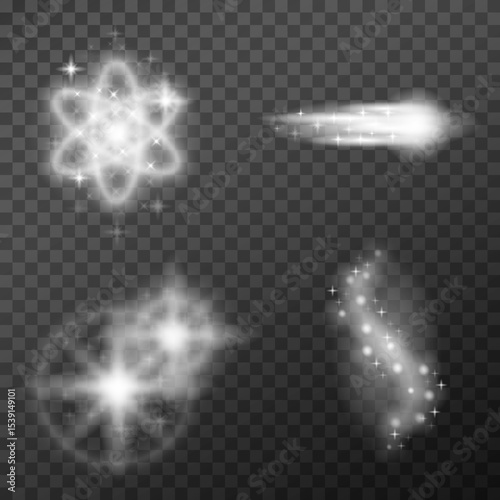 abstract vector flashes and lights