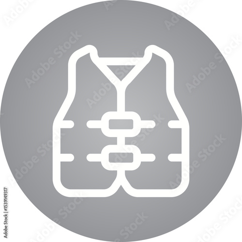 Life jacket single icon vector illustration