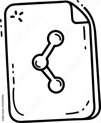DevOps Development Concept. Illustration of a document with Code Commit (Git Icon).