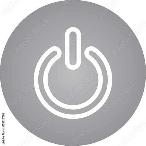 Power button single icon vector illustration