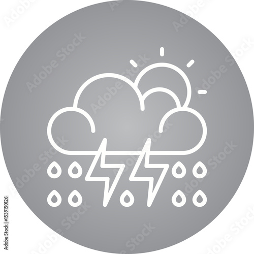 Raining single icon vector illustration
