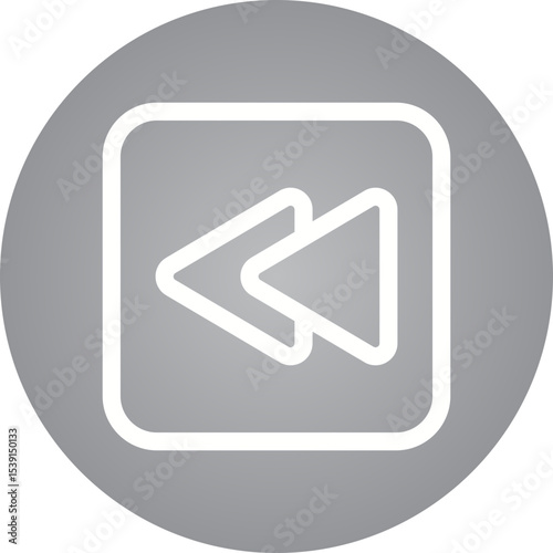 Rewind single icon vector illustration
