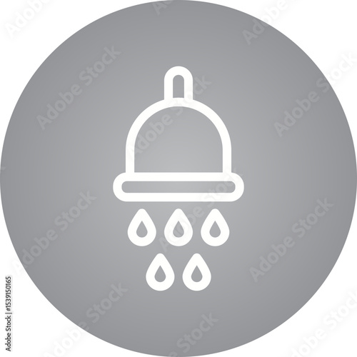 Shower single icon vector illustration