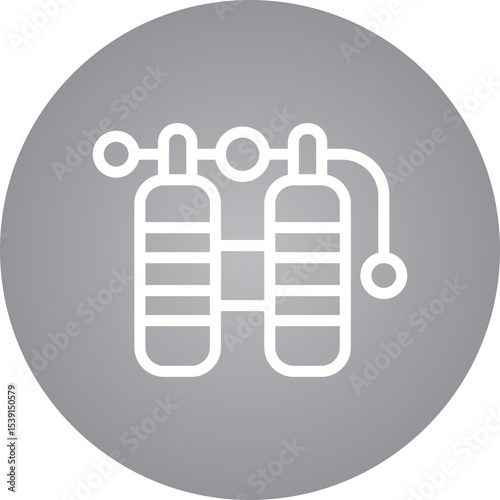 Cylinder single icon vector illustration