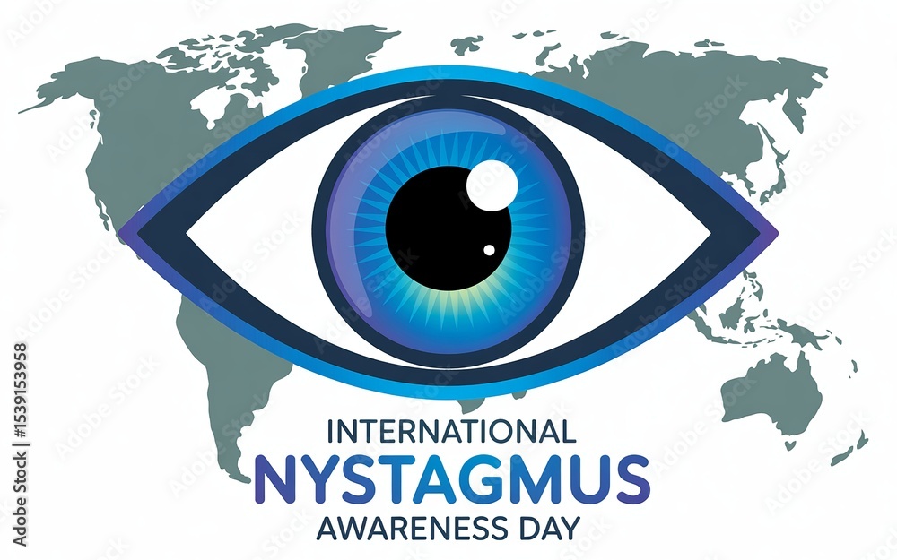 Obraz premium International Nystagmus Awareness Day promotes understanding of this rare vision and eye movement disorder.