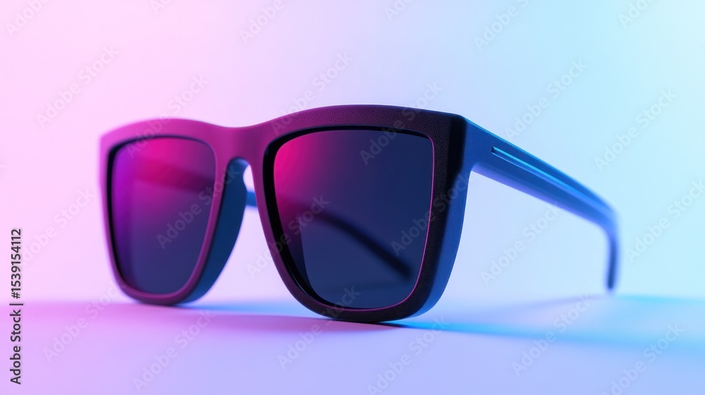 Stylish black sunglasses in vibrant colors Stylish black sunglasses in vibrant colors