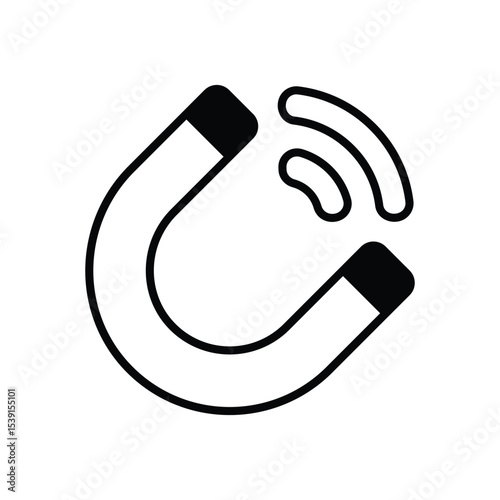 Magnetic Force icon vector