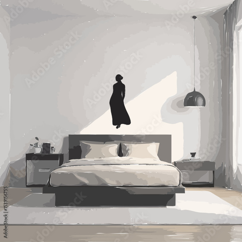 illustration of bedroom 