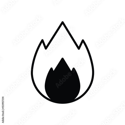 Burning icon vector