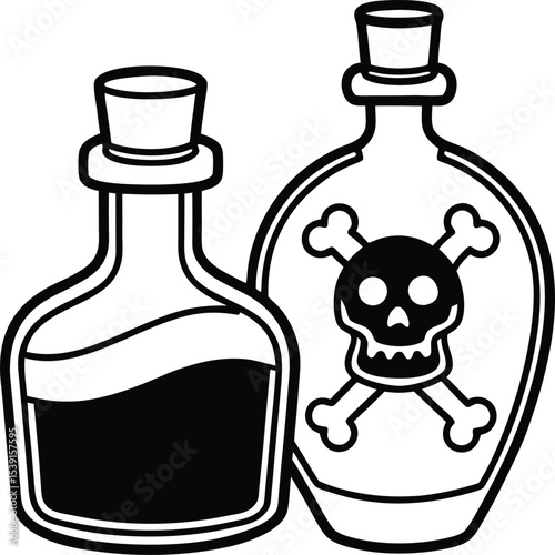 Engraved Dangerous Liquid Bottle – Gothic Style
