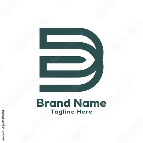 b or d or dd letter creative logo design