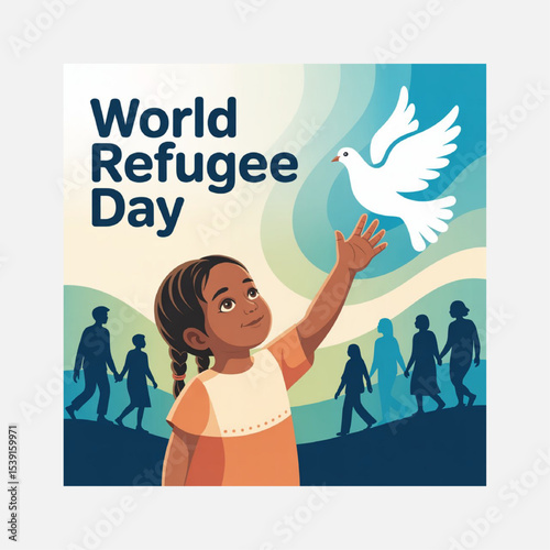 Empowering Refugees – World Refugee Day Awareness Banner Design