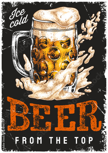 Enjoying a refreshing beer with foam on top