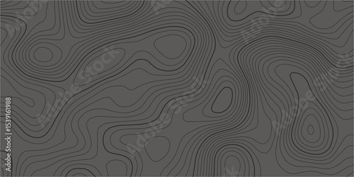 Abstract gray topography contour map background design .geometric black wave curve lines texture .abstract topographic map with wave line pattern .