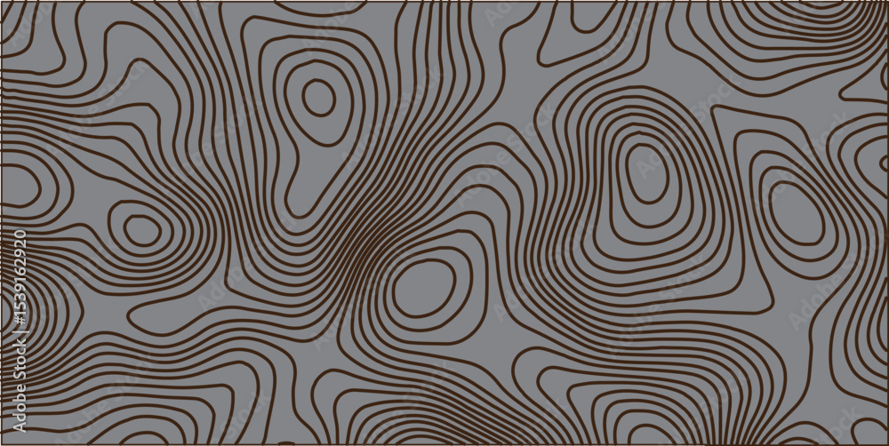 Fototapeta premium Wooden wavy seamless pattern. Tree fiber, wood grain texture. Dense lines. Abstract topographic background. Vector illustration