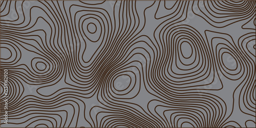 Wooden wavy seamless pattern. Tree fiber, wood grain texture. Dense lines. Abstract topographic background. Vector illustration