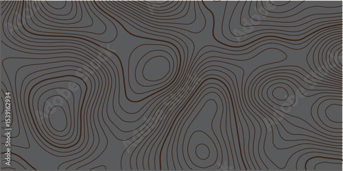 Wooden wavy seamless pattern. Tree fiber, wood grain texture. Dense lines. Abstract topographic background. Vector illustration