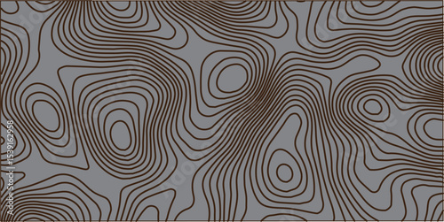 Wooden wavy seamless pattern. Tree fiber, wood grain texture. Dense lines. Abstract topographic background. Vector illustration