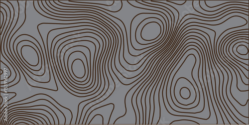 Wooden wavy seamless pattern. Tree fiber, wood grain texture. Dense lines. Abstract topographic background. Vector illustration