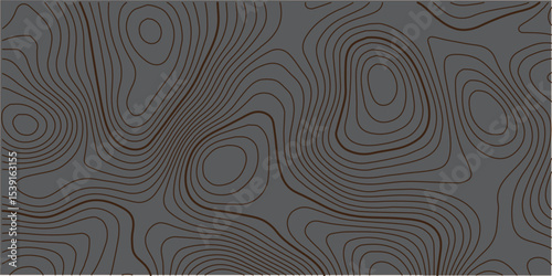 Wooden wavy seamless pattern. Tree fiber, wood grain texture. Dense lines. Abstract topographic background. Vector illustration